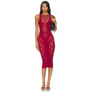 POSTER GIRL Juliet Midi Dress in Red